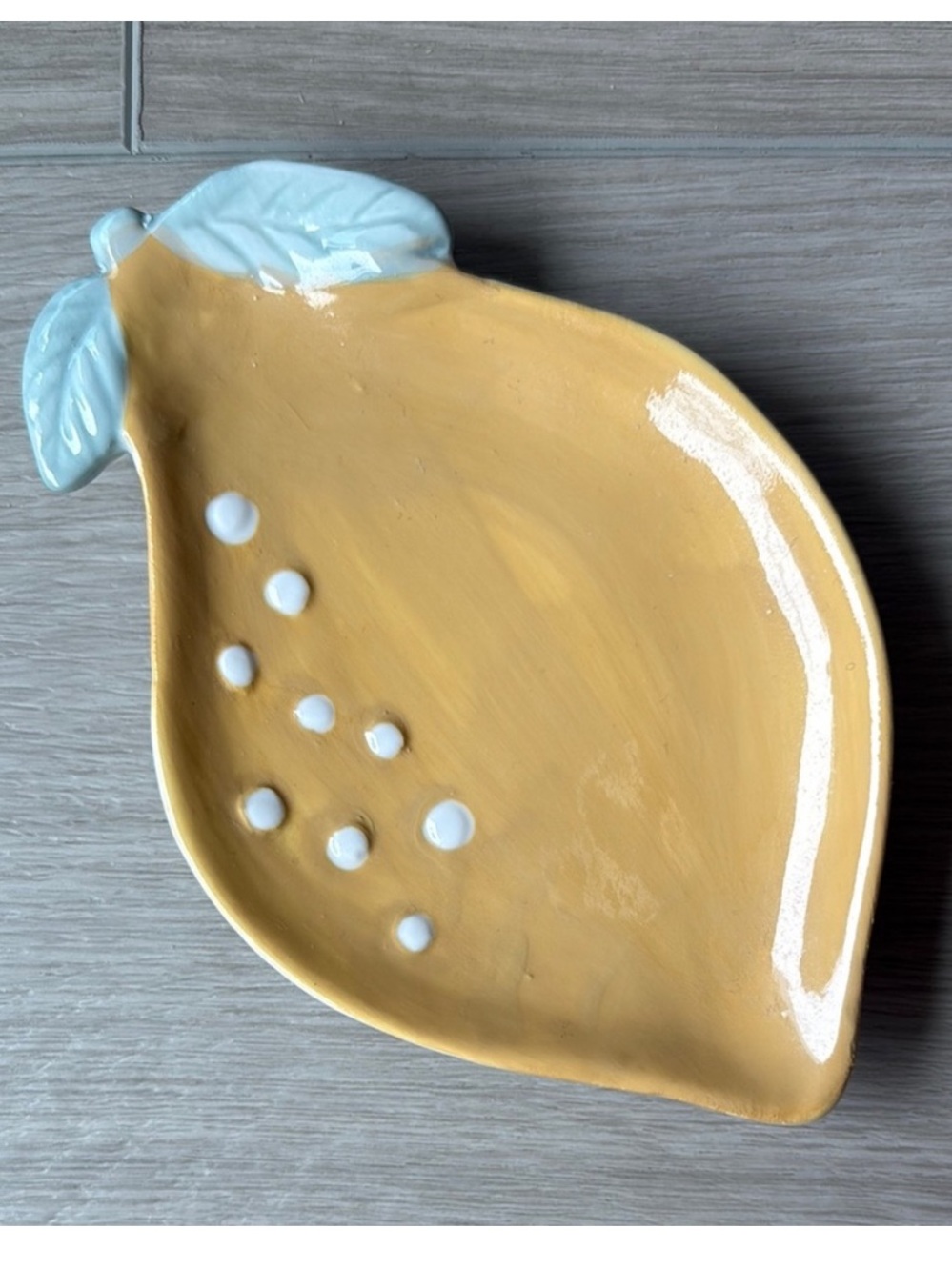 Lemon dish / spoon-rest / kitchen decor.